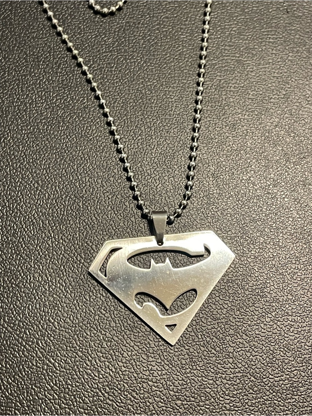 Batman VS Superman Logo Stainless Steel Superhero Pendant Necklace